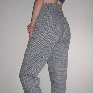 Vintage High Rise B&W Gingham Pants